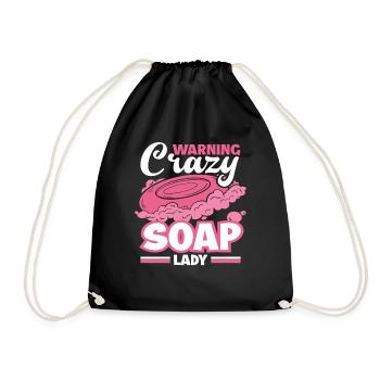 Beware Crazy Soap Maker - Drawstring Bag - black - Front