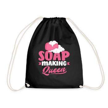 Seifenherstellung Königin Soap Making - Turnbeutel - Schwarz - Vorne