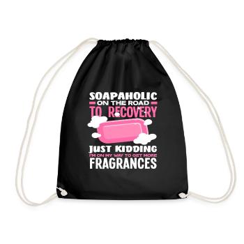 Soap Making Soapaholic On The Way To - Drawstring Bag - black - Front