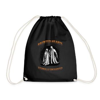Haunted hearts eternally enchanted - Drawstring Bag - black - Front