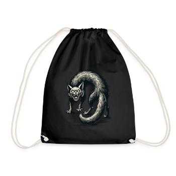Terrible Witch Cat Scary Horror Cat - Drawstring Bag - black - Front