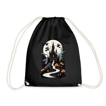 Spooky Haunted Castle Magical Haunted Castle - Drawstring Bag - black - Front