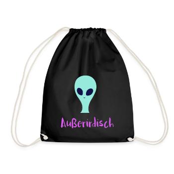 Mysteriöser Alien - Turnbeutel - Schwarz - Vorne