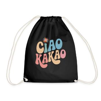 Ciao Cocoa - Drawstring Bag - black - Front