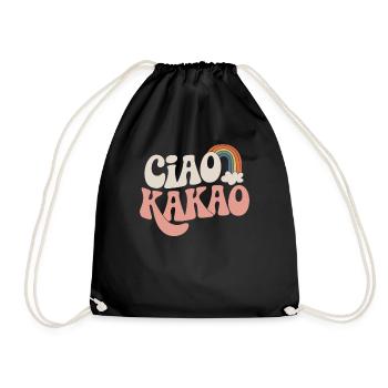Ciao Cocoa - Drawstring Bag - black - Front