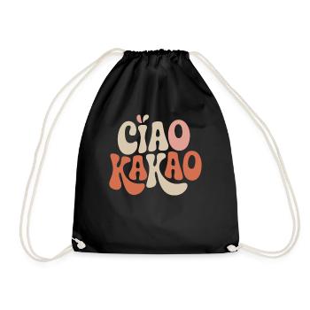 Ciao Cocoa - Drawstring Bag - black - Front