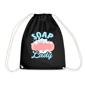 Seifenherstellung Soap Lady - Turnbeutel - Schwarz - Vorne