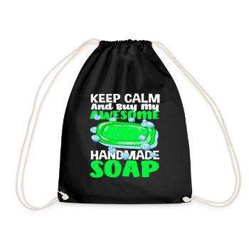 Stay calm and buy my fantastic - Drawstring Bag - black - Front