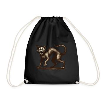 Chat Sorcière Magique Chat Horreur Horrible - Sac de sport léger - noir - Devant