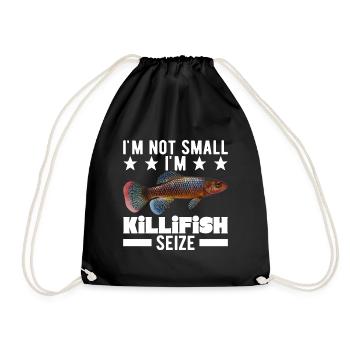 Killifish Quarium Fish - Drawstring Bag - black - Front