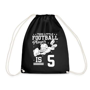 5ème Anniversaire Footballeur - 5 ans Footbal - Sac de sport léger - noir - Devant