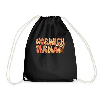 Norwich Terrier Groovy Norwich Mama - Turnbeutel - Schwarz - Vorne