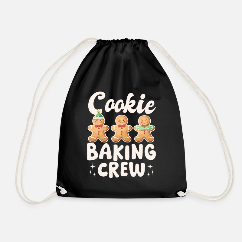 Équipe de cuisson de biscuits au pain d’épice de Noël drôle - Sac de sport léger - noir