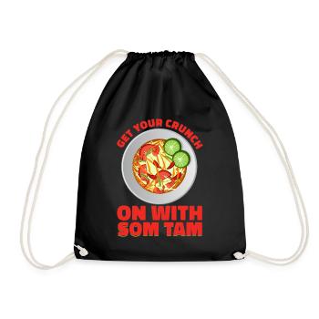 Som Tam Salade thaïlandaise Papaye Salade thaïlandaise Cuisine thaïlandaise - Sac de sport léger - noir - Devant