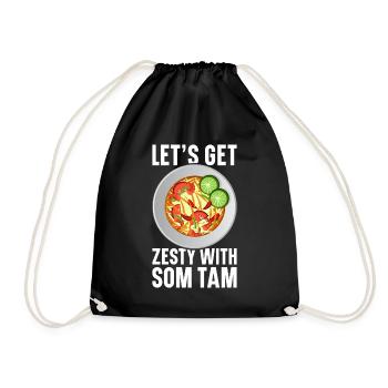 Som Tam Salade thaïlandaise Papaye Salade thaïlandaise Cuisine thaïlandaise - Sac de sport léger - noir - Devant