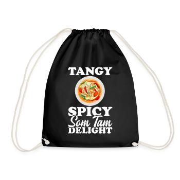 Som Tam Salade thaïlandaise Papaye Salade thaïlandaise Cuisine thaïlandaise - Sac de sport léger - noir - Devant