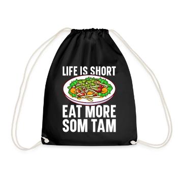 Som Tam Salade thaïlandaise Papaye Salade thaïlandaise Cuisine thaïlandaise - Sac de sport léger - noir - Devant