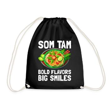 Som Tam Salade thaïlandaise Papaye Salade thaïlandaise Cuisine thaïlandaise - Sac de sport léger - noir - Devant