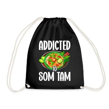 Som Tam Salade thaïlandaise Papaye Salade thaïlandaise Cuisine thaïlandaise - Sac de sport léger - noir - Devant