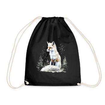 Drôle Renard Renard Art Animal Nature Animaux Animaux Sauvages - Sac de sport léger - noir - Devant