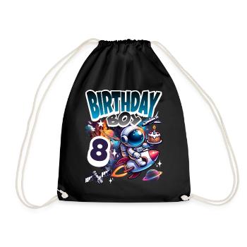 Astronaute 8e anniversaire Espace - Sac de sport léger - noir - Devant