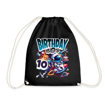 Astronaute 10e anniversaire Espace - Sac de sport léger - noir - Devant
