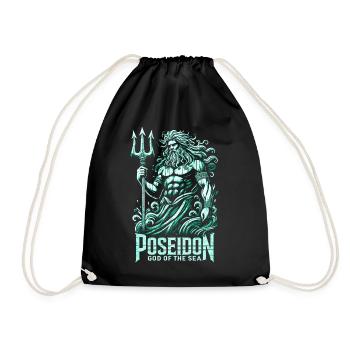Poséidon - Dieu des mers - Sac de sport léger - noir - Devant