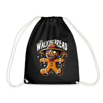 Halloween Le pain ambulant Pain d’épices Zombie Cool - Sac de sport léger - noir - Devant
