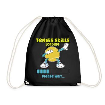 Drôle de joueur de tennis Raquette Tennis - Sac de sport léger - noir - Devant