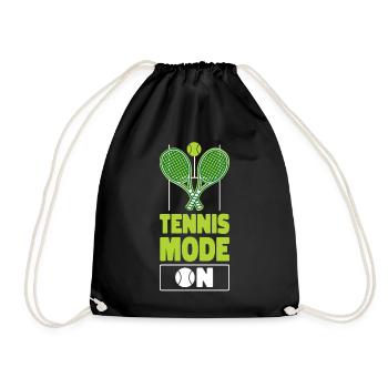 Drôle de joueur de tennis Raquette Tennis - Sac de sport léger - noir - Devant