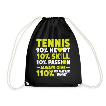Drôle de joueur de tennis Raquette Tennis - Sac de sport léger - noir - Devant