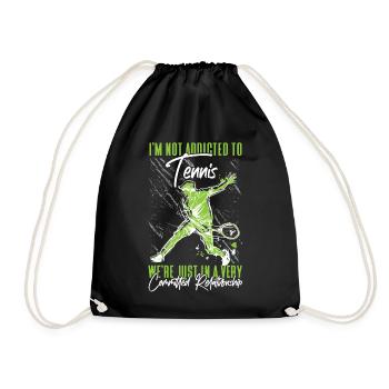 drôle de raquette de joueur de tennis je ne suis pas - Sac de sport léger - noir - Devant
