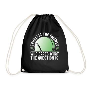 Drôle de joueur de tennis Raquette Tennis - Sac de sport léger - noir - Devant