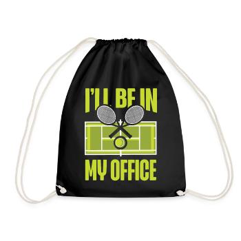 drôle de raquette de joueur de tennis je serai - Sac de sport léger - noir - Devant