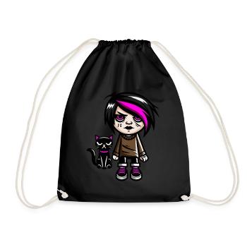 Pastel Goth Style Lover Goth - Drawstring Bag - black - Front