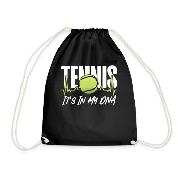 Drôle de joueur de tennis Raquette Tennis - Sac de sport léger - noir - Devant