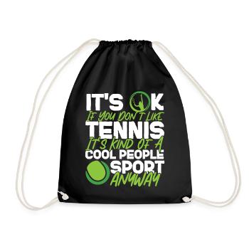 Funny Tennis Player Racket It's Ok - Turnbeutel - Schwarz - Vorne