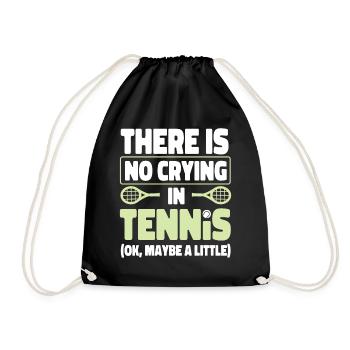 Funny Tennis Player Racket There - Drawstring Bag - black - Front