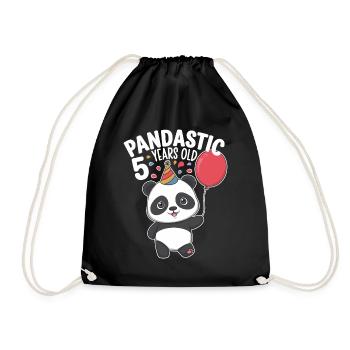 Pandastic 5 ans anniversaire Panda - Sac de sport léger - noir - Devant