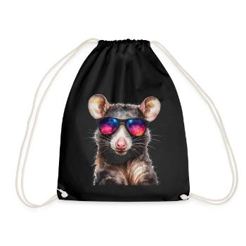 Lunettes de soleil Opossum Imprimé de design animalier coloré - Sac de sport léger - noir - Devant