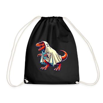 Mignon Dinosaure Fantôme Drôle T-Rex - Sac de sport léger - noir - Devant