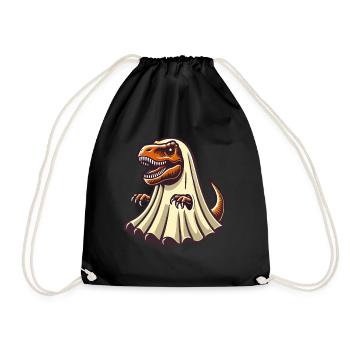 Mignon Dinosaure Fantôme Drôle T-Rex - Sac de sport léger - noir - Devant