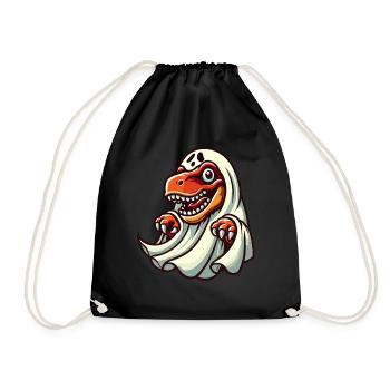 Mignon Dinosaure Fantôme Drôle T-Rex - Sac de sport léger - noir - Devant