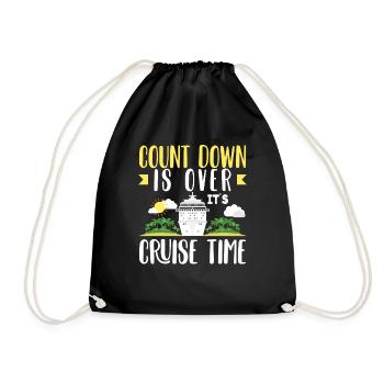 Countdown Over Now Cruise Time - Drawstring Bag - black - Front