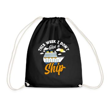 Diese Woche Egal: Kreuzfahrtschiff Urlaub - Turnbeutel - Schwarz - Vorne