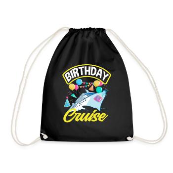 Geburtstagskreuzfahrt Partyspaß Ballons - Turnbeutel - Schwarz - Vorne