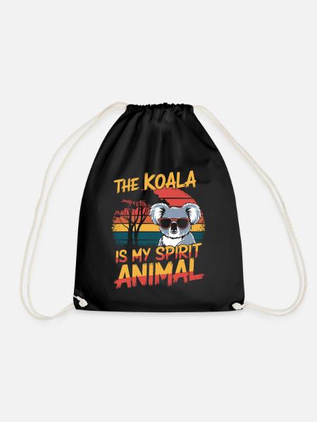 Der Koala Ist Mein Spirit Animal - Turnbeutel - Schwarz