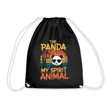 The panda is my spirit animal - Drawstring Bag - black - Front