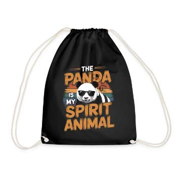 The panda is my spirit animal - Drawstring Bag - black - Front