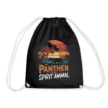 La panthère est mon animal spirituel - Sac de sport léger - noir - Devant